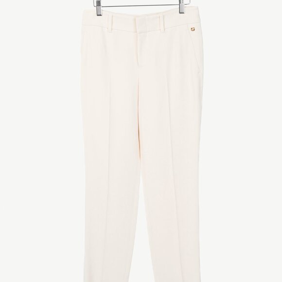 Gucci Cream Crepe Straight-Leg Holiday Trousers - Picture 1 of 12